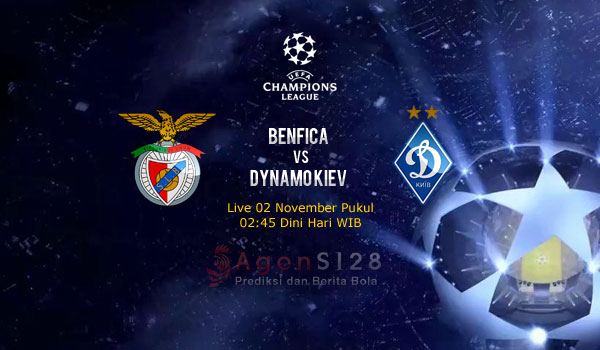 Prediksi Skor Benfica vs Dynamo Kiev 2 Nov 2016