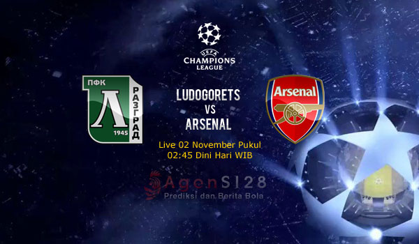 Prediksi Skor Ludogorets Razgrad vs Arsenal 2 Nov 2016