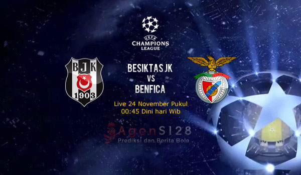 Prediksi Skor Besiktas JK vs Benfica 24 Nov 2016