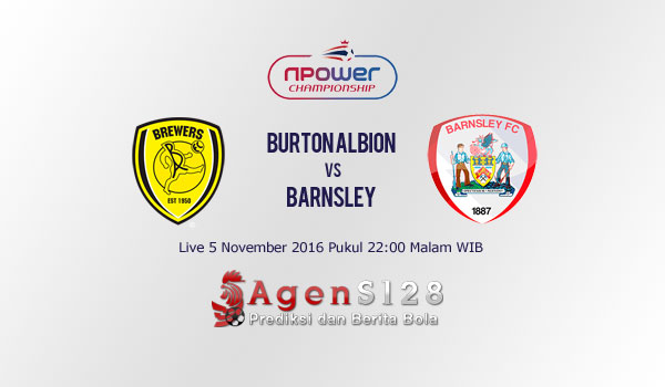 Prediksi Skor Burton Albion vs Barnsley 5 Nov 2016