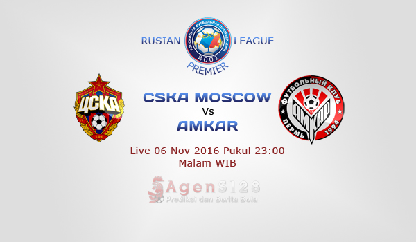 Prediksi Skor CSKA Moscow vs Amkar 6 Nov 2016