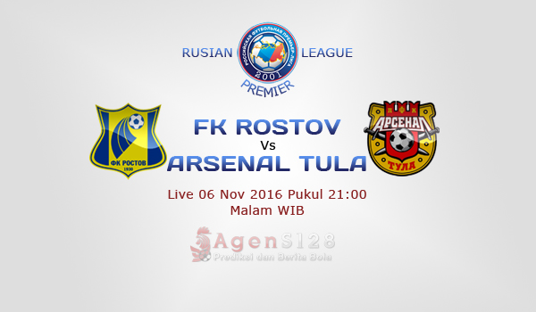 Prediksi Skor FK Rostov vs Arsenal Tula 6 Nov 2016