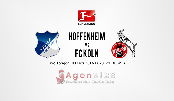 Prediksi Skor Hoffenheim vs FC Koln 03 Des 2016