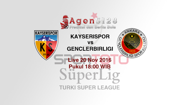 Prediksi Skor Kayserispor vs Genclerbirligi 20 Nov 2016