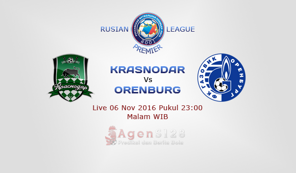 Prediksi Skor Krasnodar vs Orenburg 6 Nov 2016