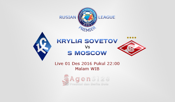 Prediksi Skor Krylia Sovetov vs Spartak Moscow 01 Des 2016