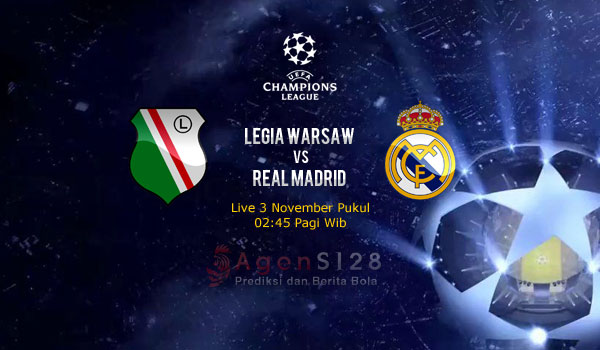 Prediksi Skor Legia Warsaw vs Real Madrid 3 Nov 2016