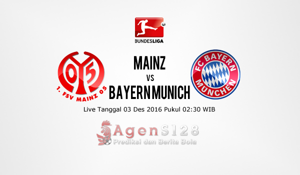 Prediksi Skor Mainz vs Bayern Munich 03 Des 2016