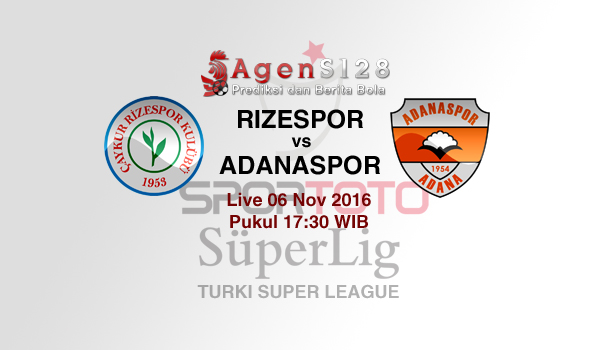 Prediksi Skor Rizespor vs Adanaspor 6 Nov 2016