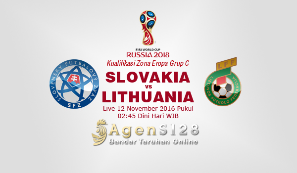 Prediksi Skor Slovakia vs Lithuania 12 Nov 2016