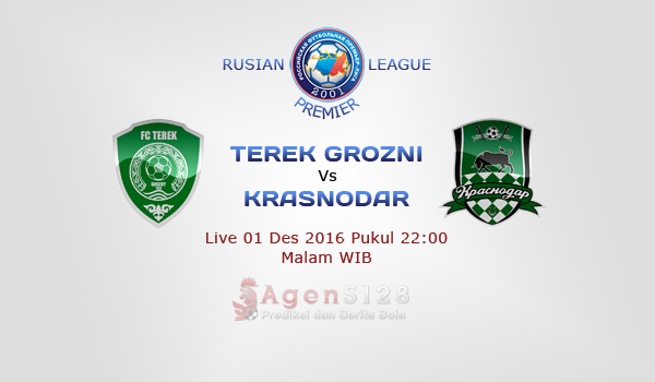 Prediksi Skor Terek Grozni vs Krasnodar 01 Des 2016