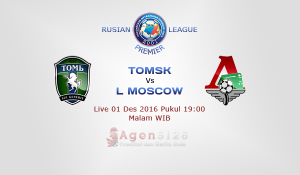Prediksi Skor Tomsk vs Lokomotiv Moscow 01 Des 2016