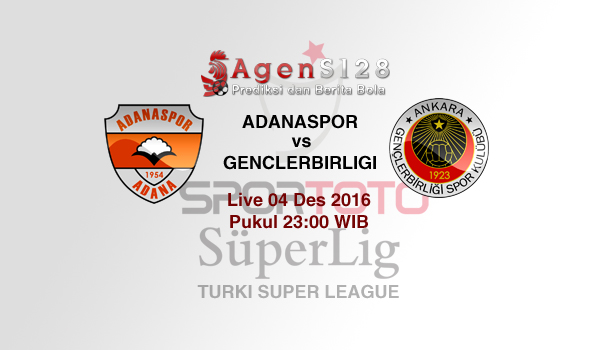 Prediksi Skor Adanaspor vs Genclerbirligi 04 Des 2016