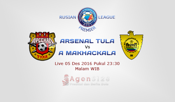Prediksi Skor Arsenal Tula vs Anzhi Makhachkala 05 Des 2016