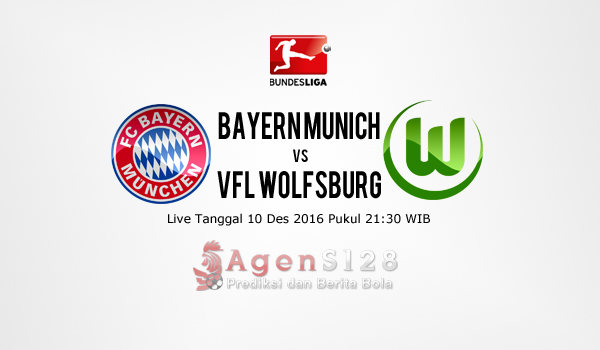 Prediksi Skor Bayern Munich vs VfL Wolfsburg 10 Des 2016
