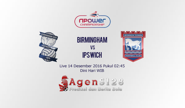 Prediksi Skor Birmingham City vs Ipswich Town 14 Des 2016