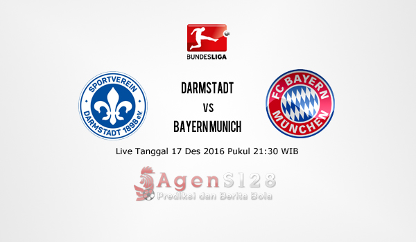 Prediksi Skor Darmstadt vs Bayern Munich 18 Des 2016