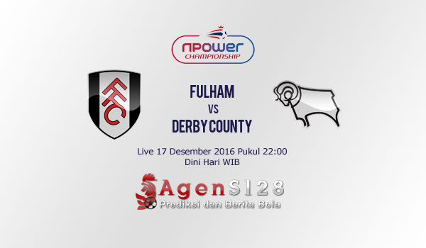 Prediksi Skor Fulham vs Derby County 17 Des 2016