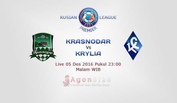 Prediksi Skor Krasnodar vs Krylia Sovetov 05 Des 2016