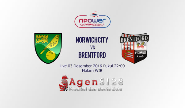 Prediksi Skor Norwich City vs Brentford 03 Des 2016