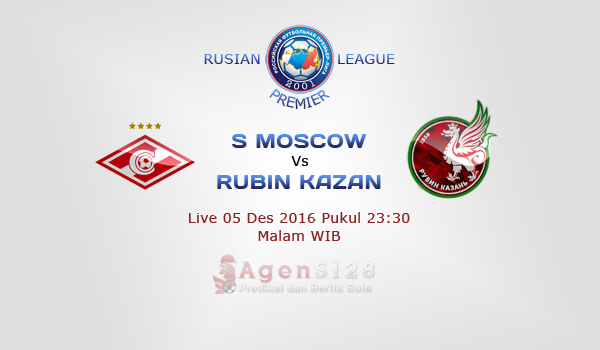 Prediksi Skor Spartak Moscow vs Rubin Kazan 05 Des 2016