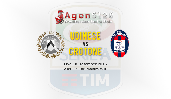 Prediksi Skor Udinese vs Crotone 18 Des 2016